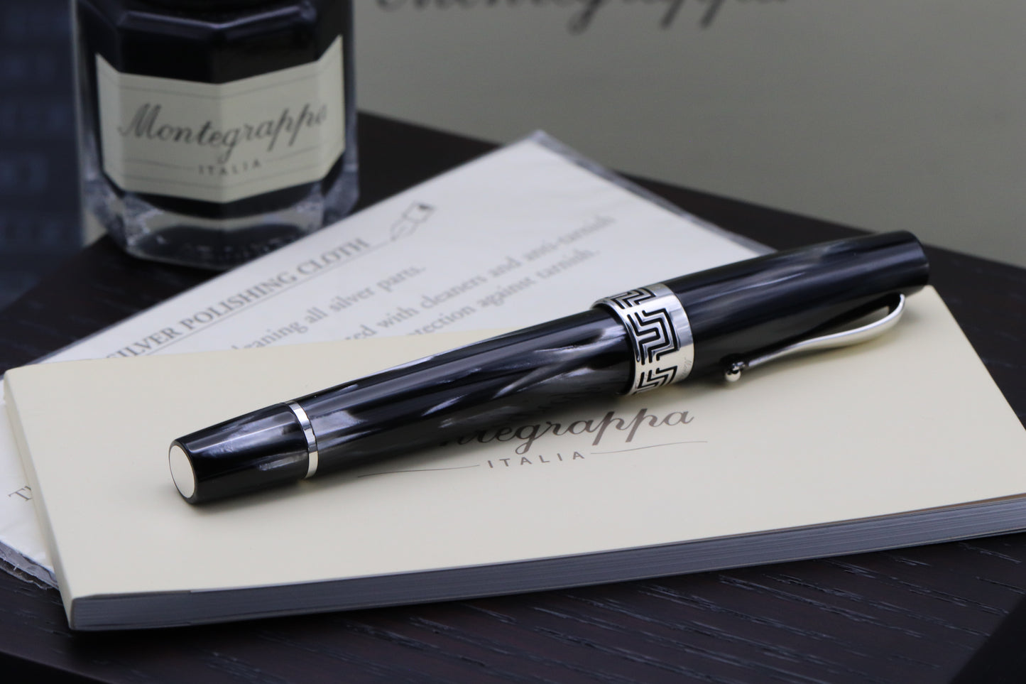 Montegrappa Extra 1930 Black White Celluloid Fountain Pen - Serviced by Montegrappa December 2025