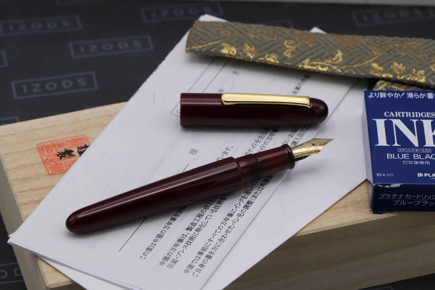 Nakaya Portable Writer Aka-Tamenuri Fountain Pen - UNUSED