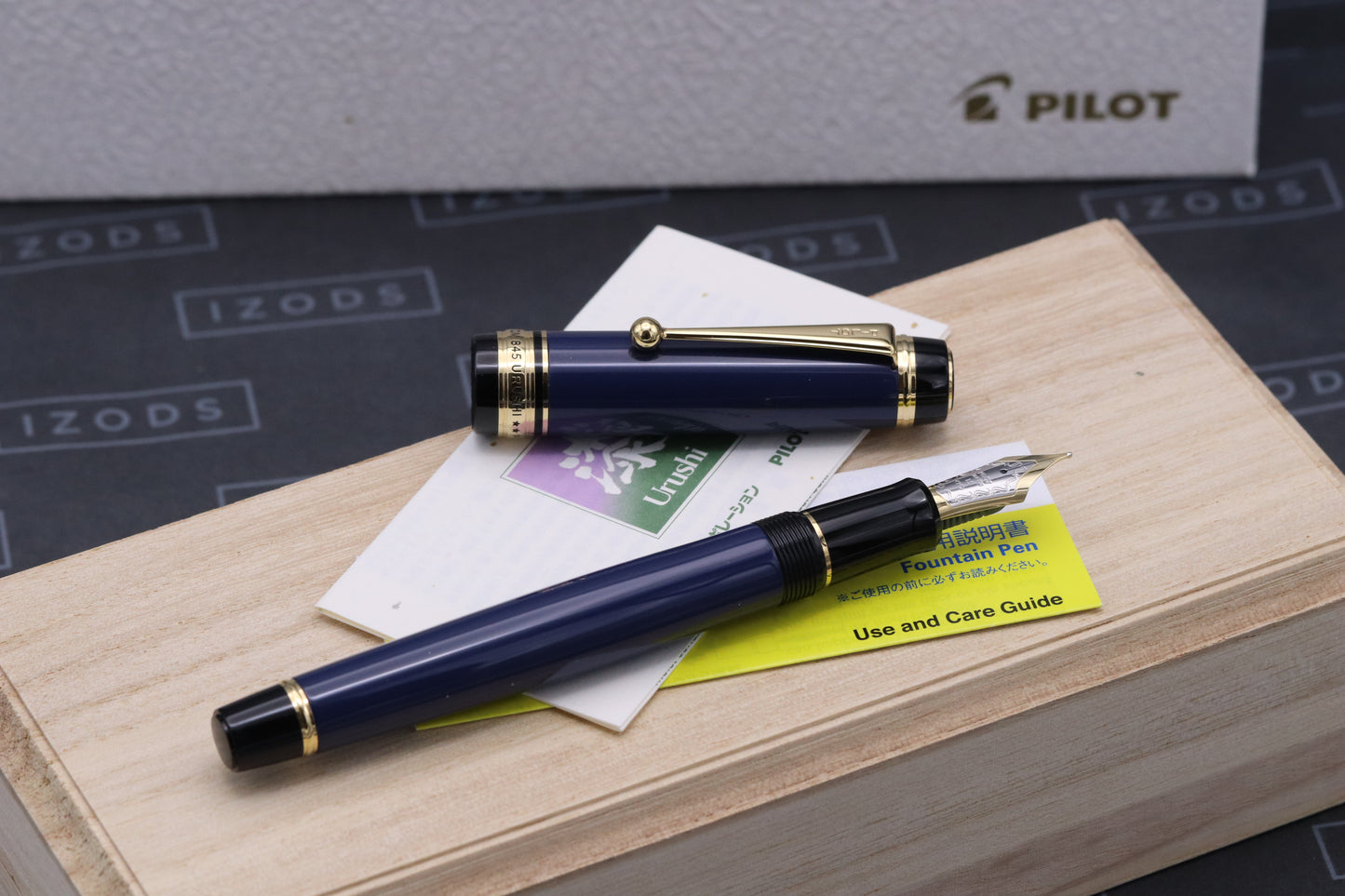 Pilot Custom 845 Urushi Blue Fountain Pen - INKED ONCE