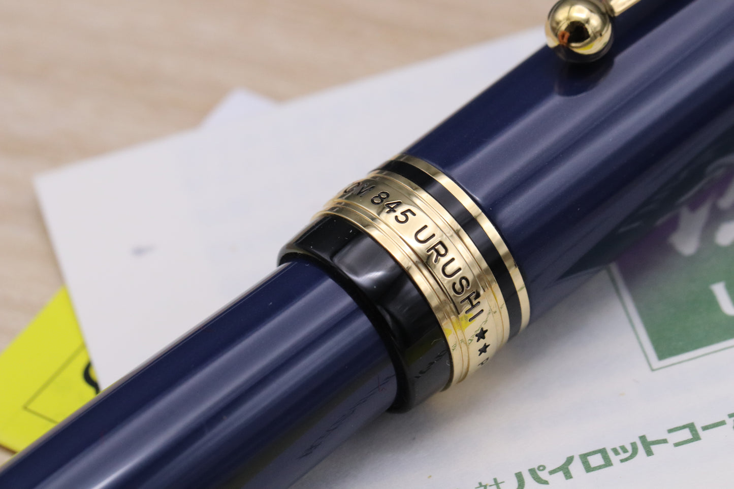 Pilot Custom 845 Urushi Blue Fountain Pen - INKED ONCE