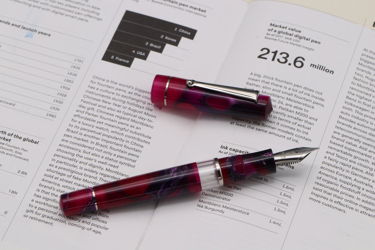 Delta Dune Mirage Palladium Trim Fountain Pen