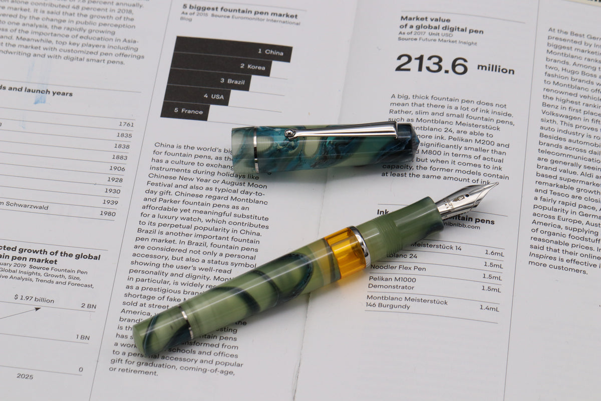 Delta Dune Horizon Palladium Trim Fountain Pen