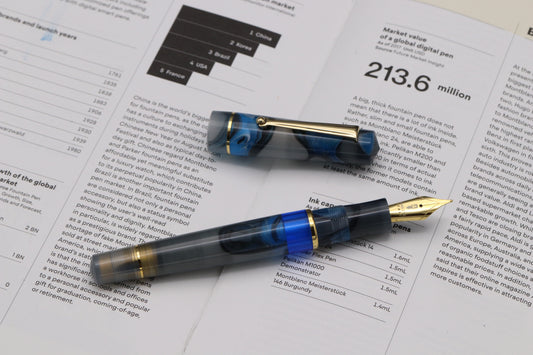 Delta Dune Reflex Gold Trim Fountain Pen