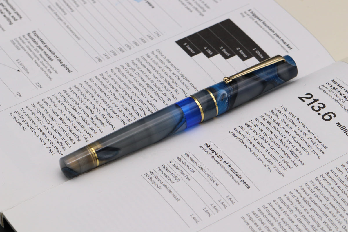 Delta Dune Reflex Gold Trim Fountain Pen