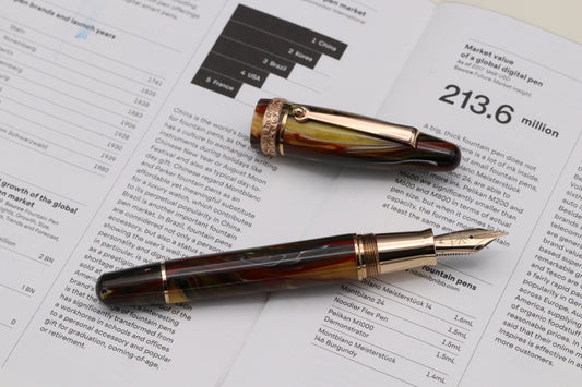 Maiora Ultra Ogiva Golden Age Fire Rose Gold Fountain Pen