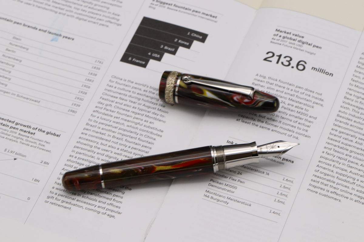 Maiora Ultra Ogiva Golden Age Fire Palladium Fountain Pen