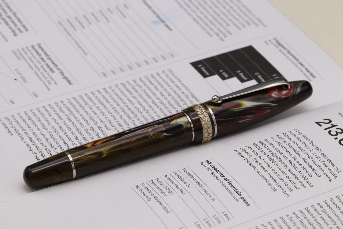 Maiora Ultra Ogiva Golden Age Fire Palladium Fountain Pen