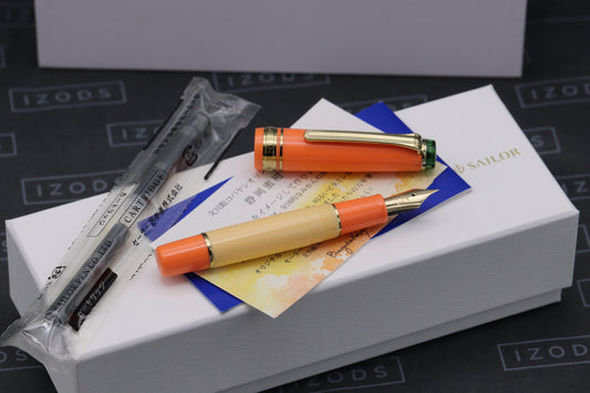 Sailor x Bungukan Kobayashi Pro Gear Mini Tangerine Fountain Pen - F
