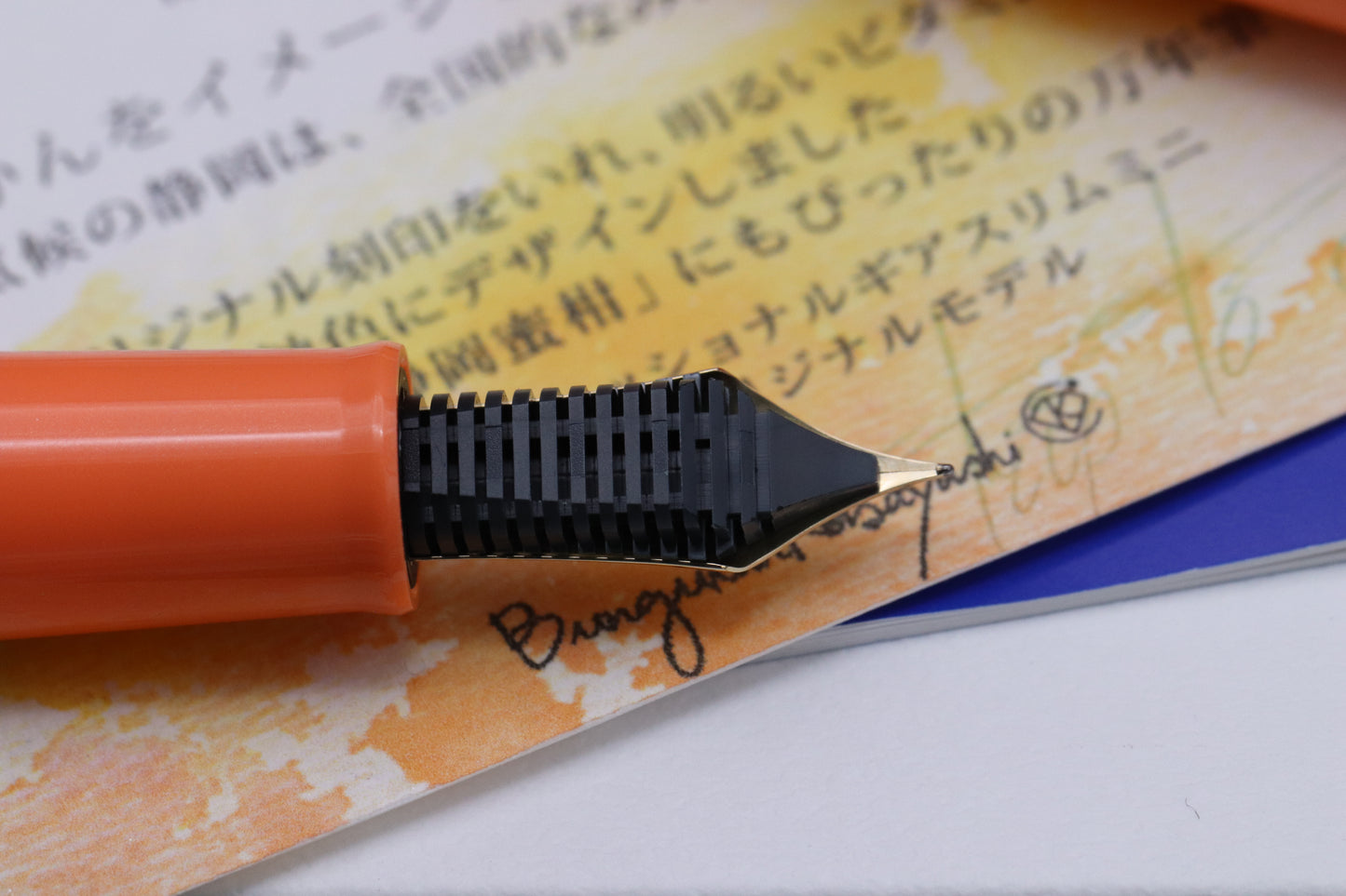 Sailor x Bungukan Kobayashi Pro Gear Mini Tangerine Fountain Pen - F