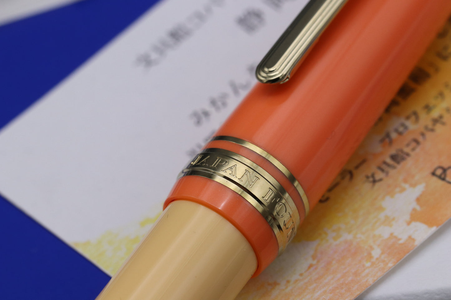 Sailor x Bungukan Kobayashi Pro Gear Mini Tangerine Fountain Pen - F