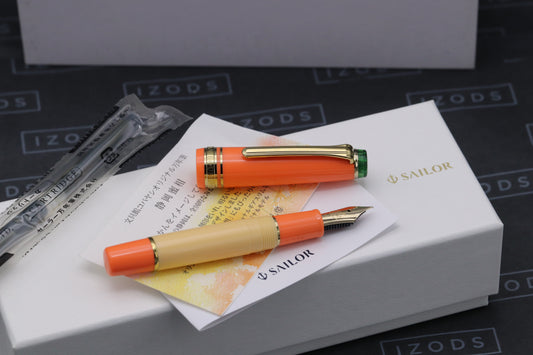 Sailor x Bungukan Kobayashi Pro Gear Mini Tangerine Fountain Pen - UNUSED - MF