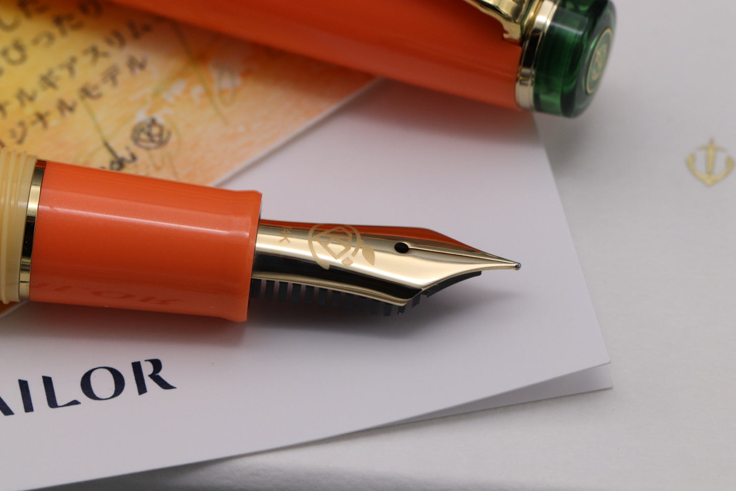 Sailor x Bungukan Kobayashi Pro Gear Mini Tangerine Fountain Pen - UNUSED - MF