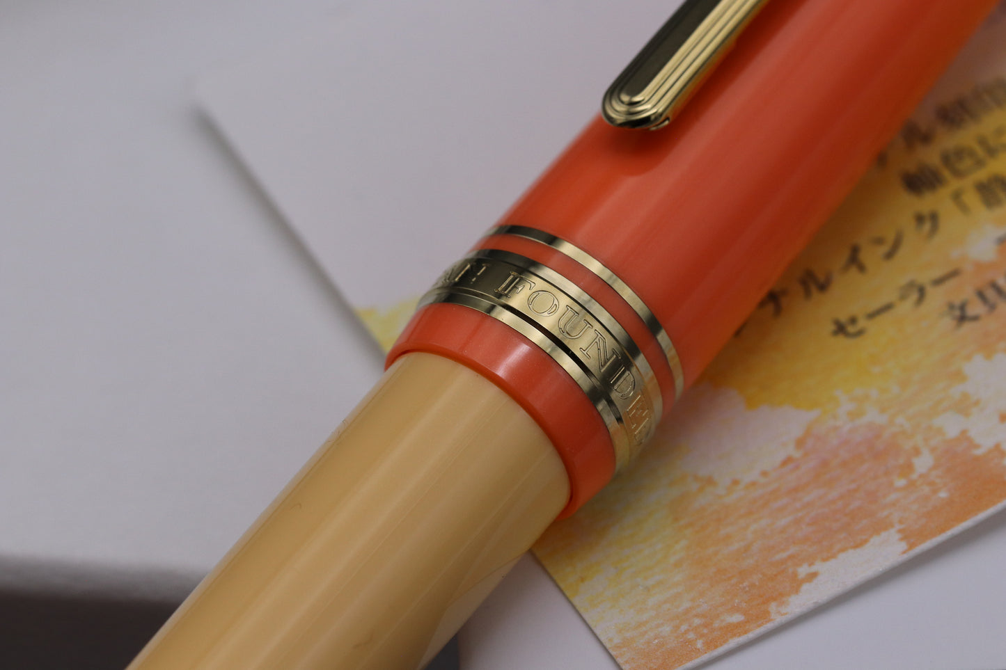 Sailor x Bungukan Kobayashi Pro Gear Mini Tangerine Fountain Pen - UNUSED - MF