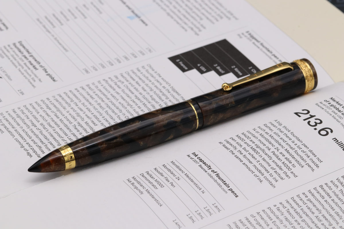 Delta 39+1 Write Balance Limited Edition Celluloid Fountain Pen - 18k Extra Fine Nib