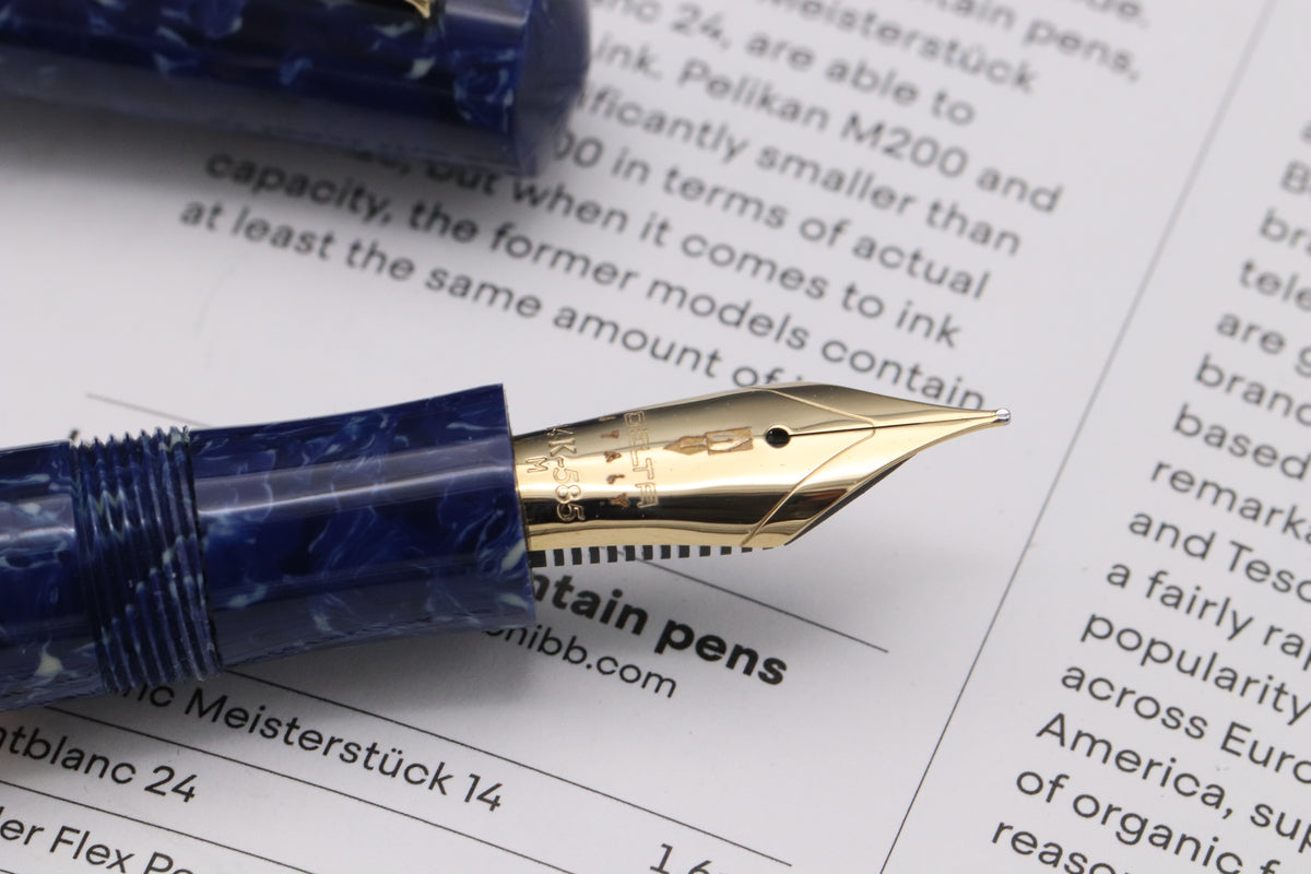 Delta Lapis Blue Celluloid Gold-Coated Limited Edition Fountain Pen