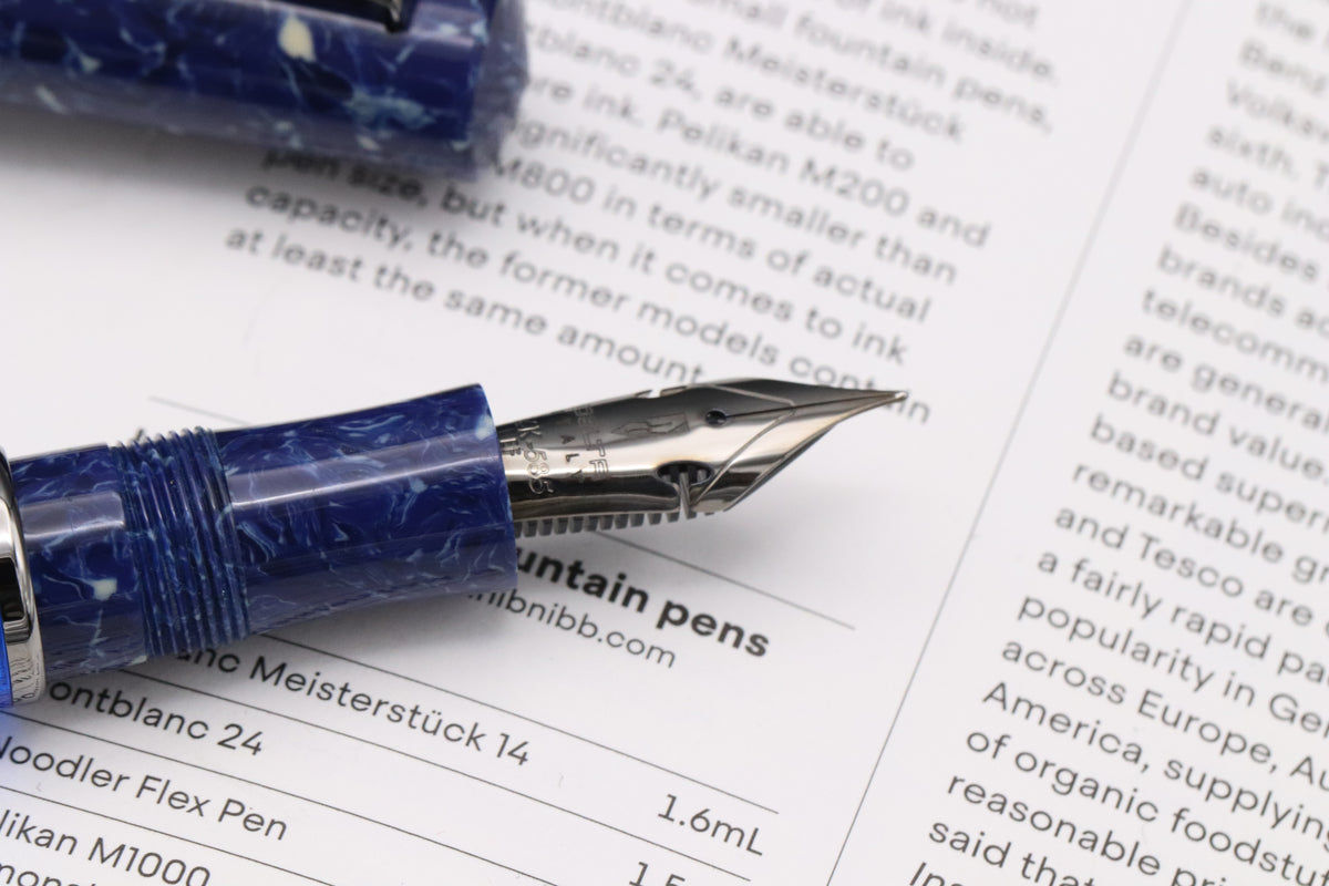 Delta Lapis Blue Celluloid Ruthenium Limited Edition Fountain Pen