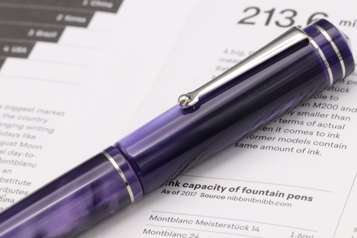 Delta Write Balance Purple Palladium Trim Fountain Pen