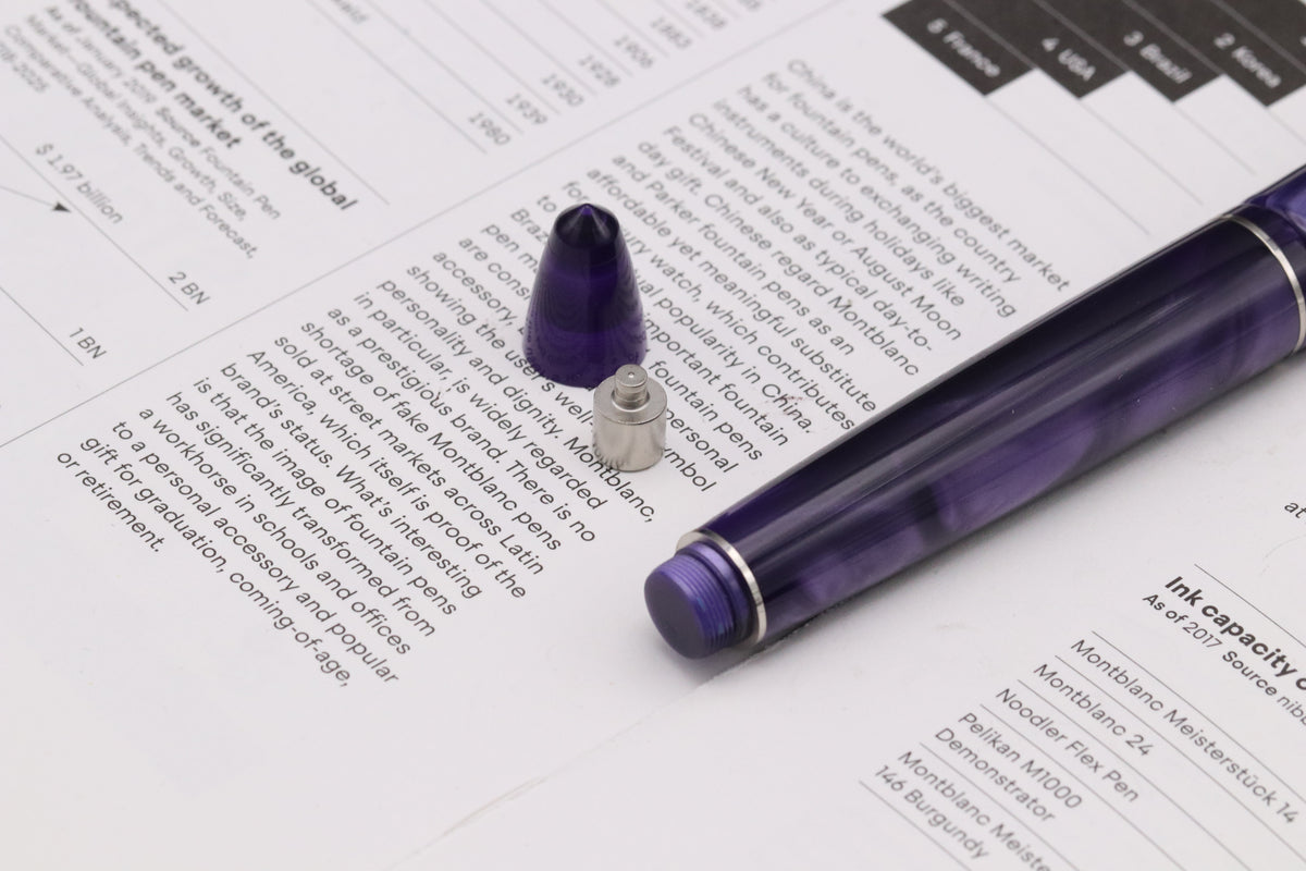 Delta Write Balance Purple Palladium Trim Fountain Pen