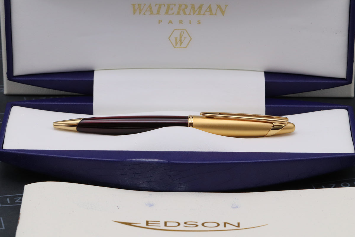 Waterman Edson Ruby Red Ballpoint Pen - UNUSED