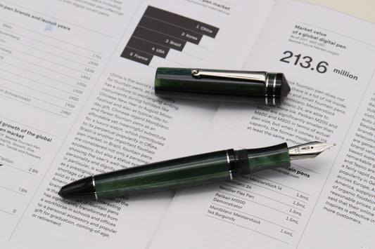 Delta Write Balance Green Palladium Trim Fountain Pen