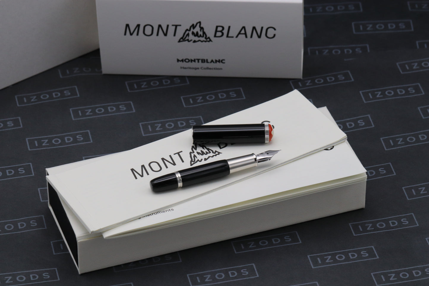 Montblanc Heritage Rouge et Noir Baby Black Fountain Pen - DIPPED - EF Nib