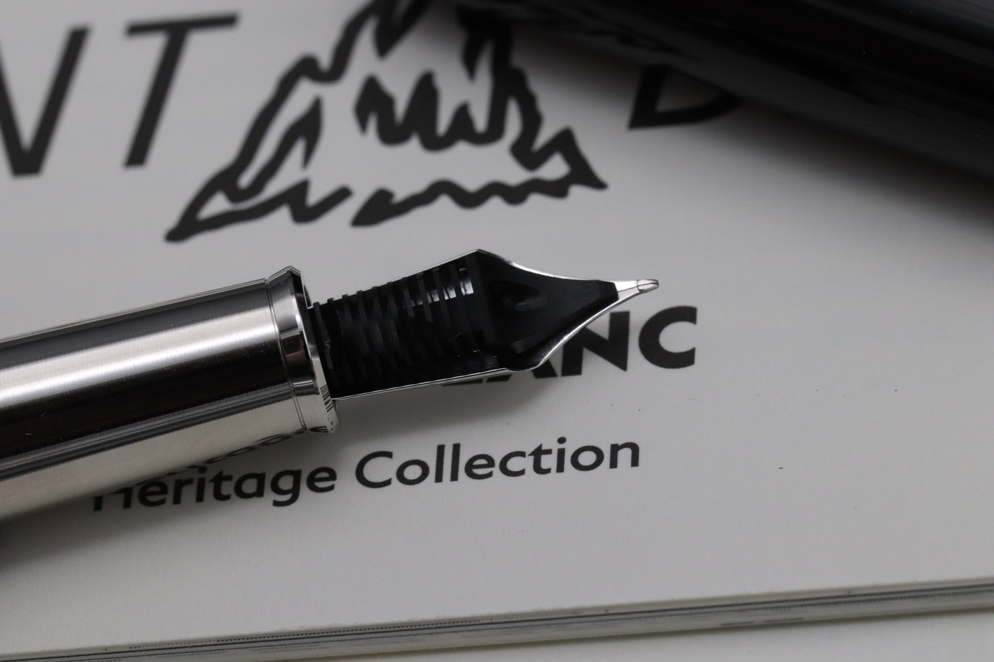 Montblanc Heritage Rouge et Noir Baby Black Fountain Pen - DIPPED - EF Nib