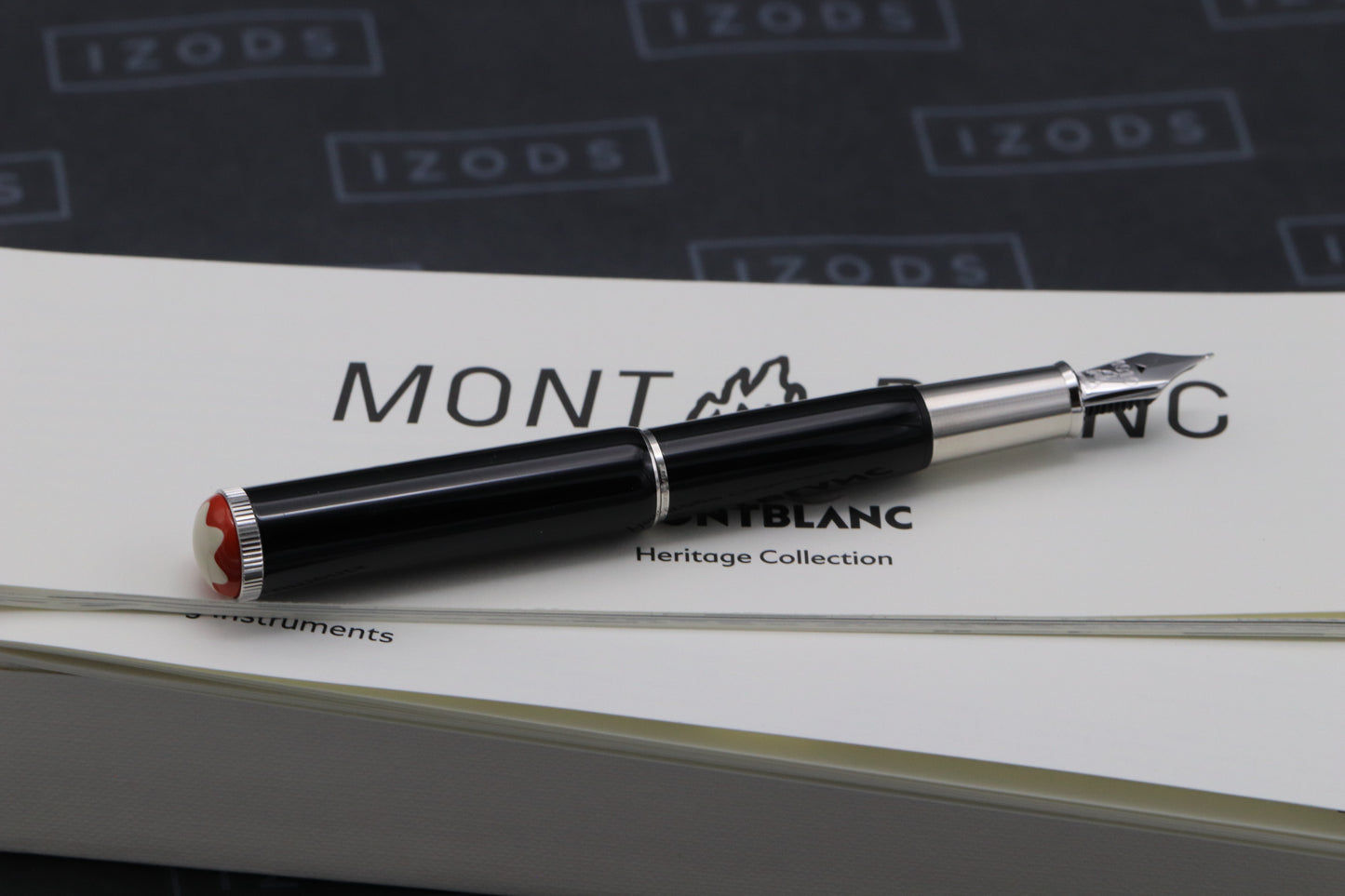 Montblanc Heritage Rouge et Noir Baby Black Fountain Pen - DIPPED - EF Nib