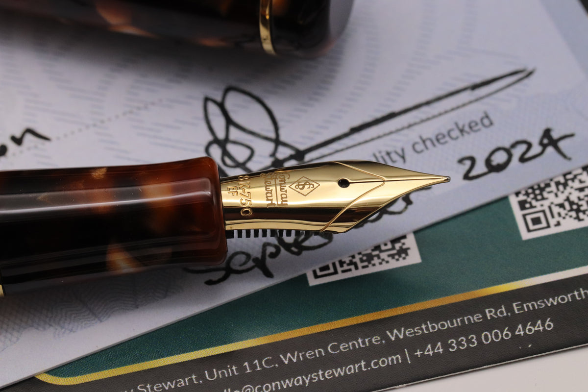 Conway Stewart Winston Classic Brown Fountain Pen - UNUSED - EF Nib