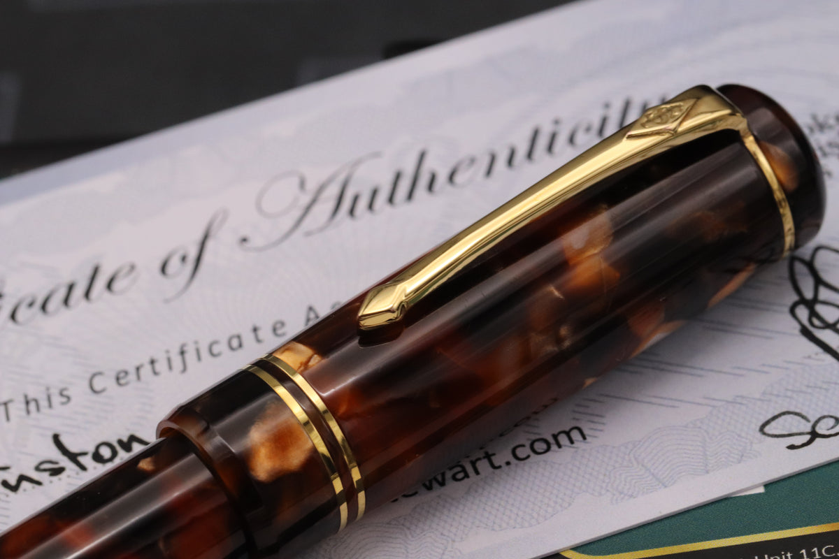 Conway Stewart Winston Classic Brown Fountain Pen - UNUSED - EF Nib
