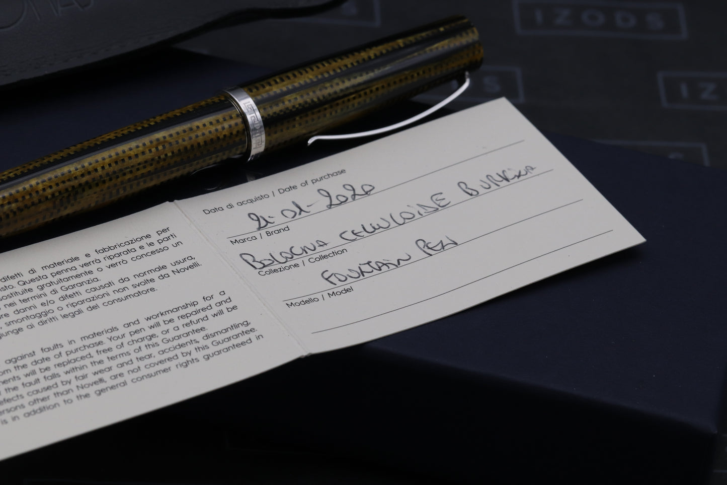 Omas Bologna 80th Anniversary Burkina Celluloid Fountain Pen - UNUSED