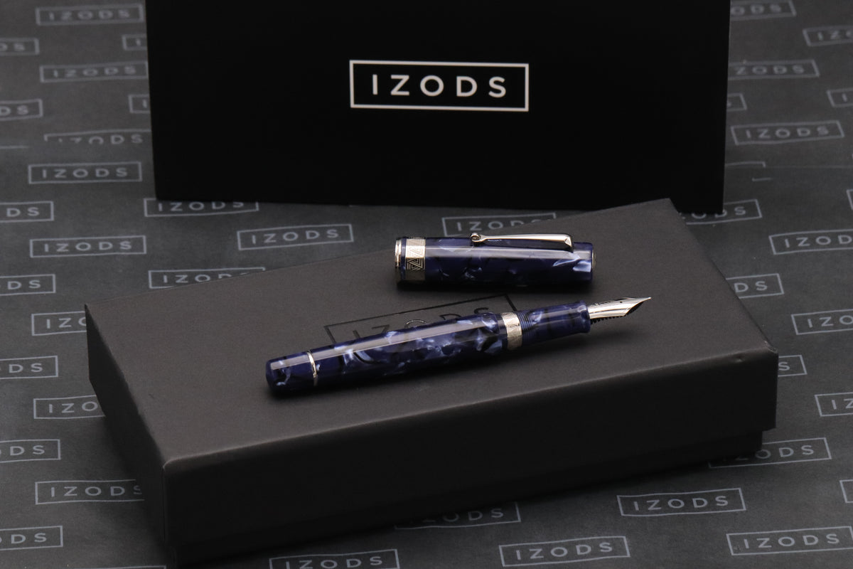 Omas Paragon Blue Royale Celluloid Fountain Pen - UNUSED