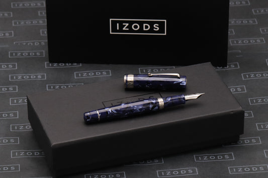 Omas Paragon Blue Royale Celluloid Fountain Pen - UNUSED