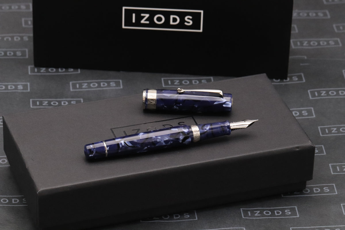Omas Paragon Blue Royale Celluloid Fountain Pen - UNUSED