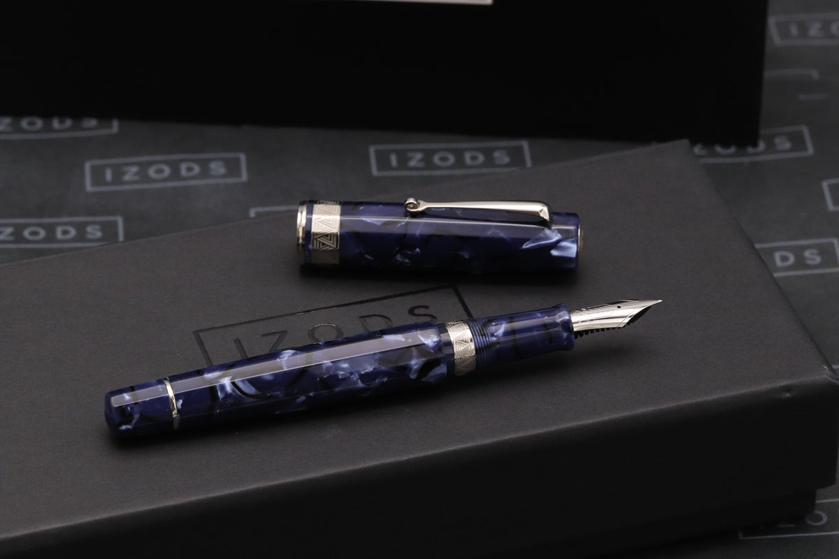 Omas Paragon Blue Royale Celluloid Fountain Pen - UNUSED