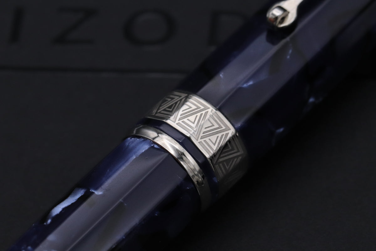 Omas Paragon Blue Royale Celluloid Fountain Pen - UNUSED