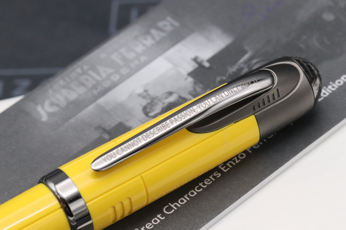 Montblanc Great Characters Enzo Ferrari Special Edition Giallo Modena Ballpoint Pen - UNUSED (Copy)