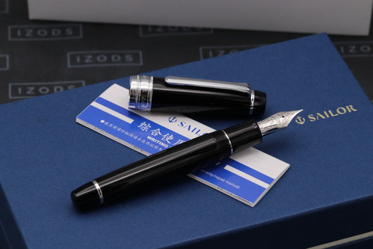 Sailor King of Pen Pro Gear Black Fountain Pen - DIPPED - Old Nib Imprint