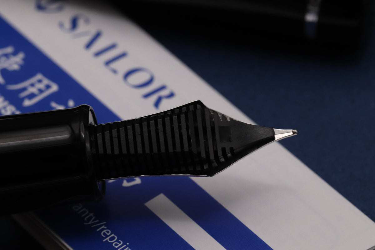 Sailor King of Pen Pro Gear Black Fountain Pen - DIPPED - Old Nib Imprint