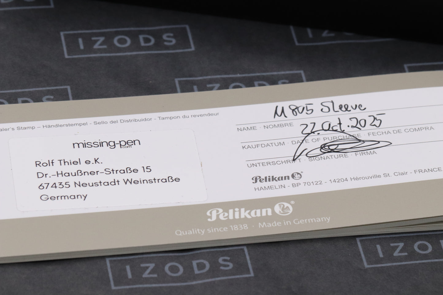 Pelikan Souveran M805 Metal Sleeve Fountain Pen - UNUSED