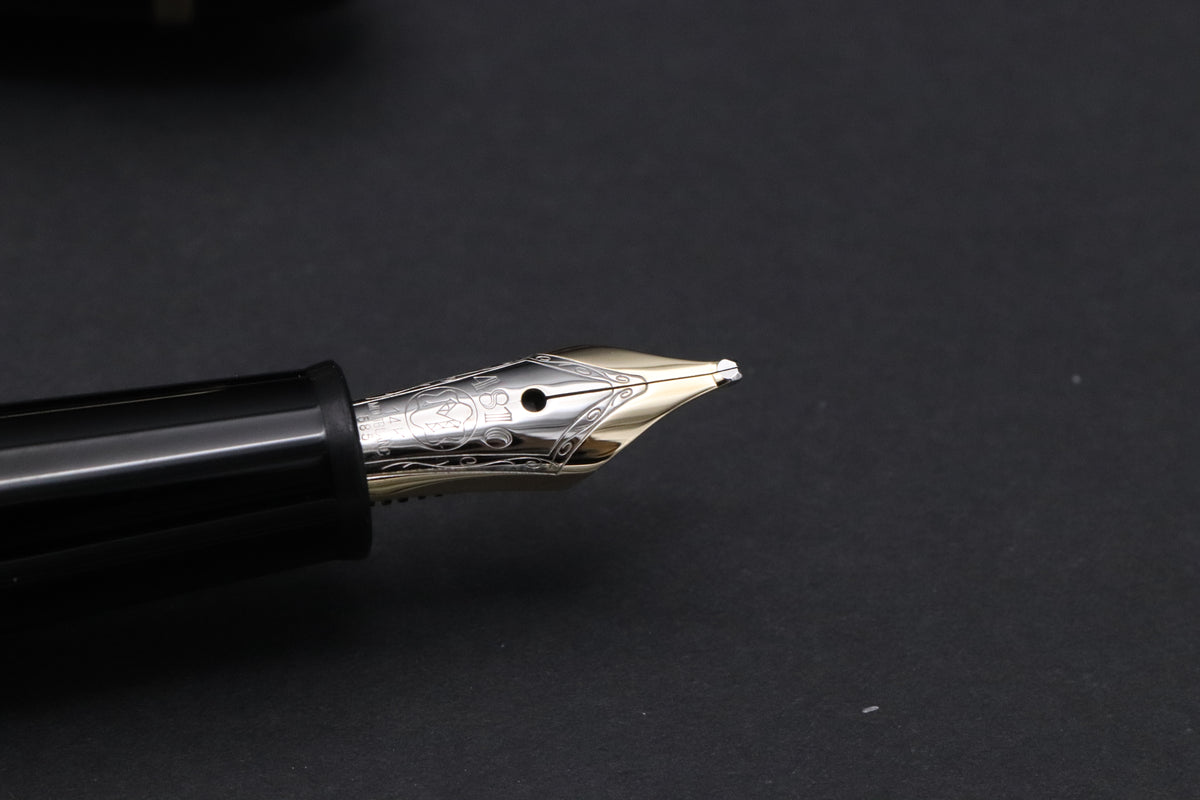 Montblanc Meisterstuck 145 Classique Gold Coated Fountain Pen - Broad Nib