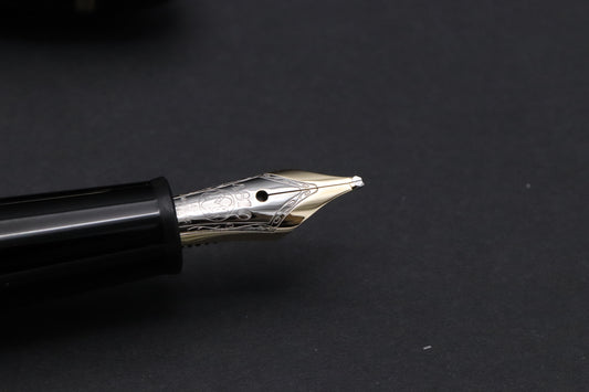 Montblanc Meisterstuck 145 Classique Gold Coated Fountain Pen - Broad Nib