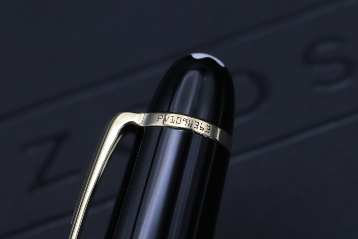 Montblanc Meisterstuck 145 Classique Gold Coated Fountain Pen - Broad Nib