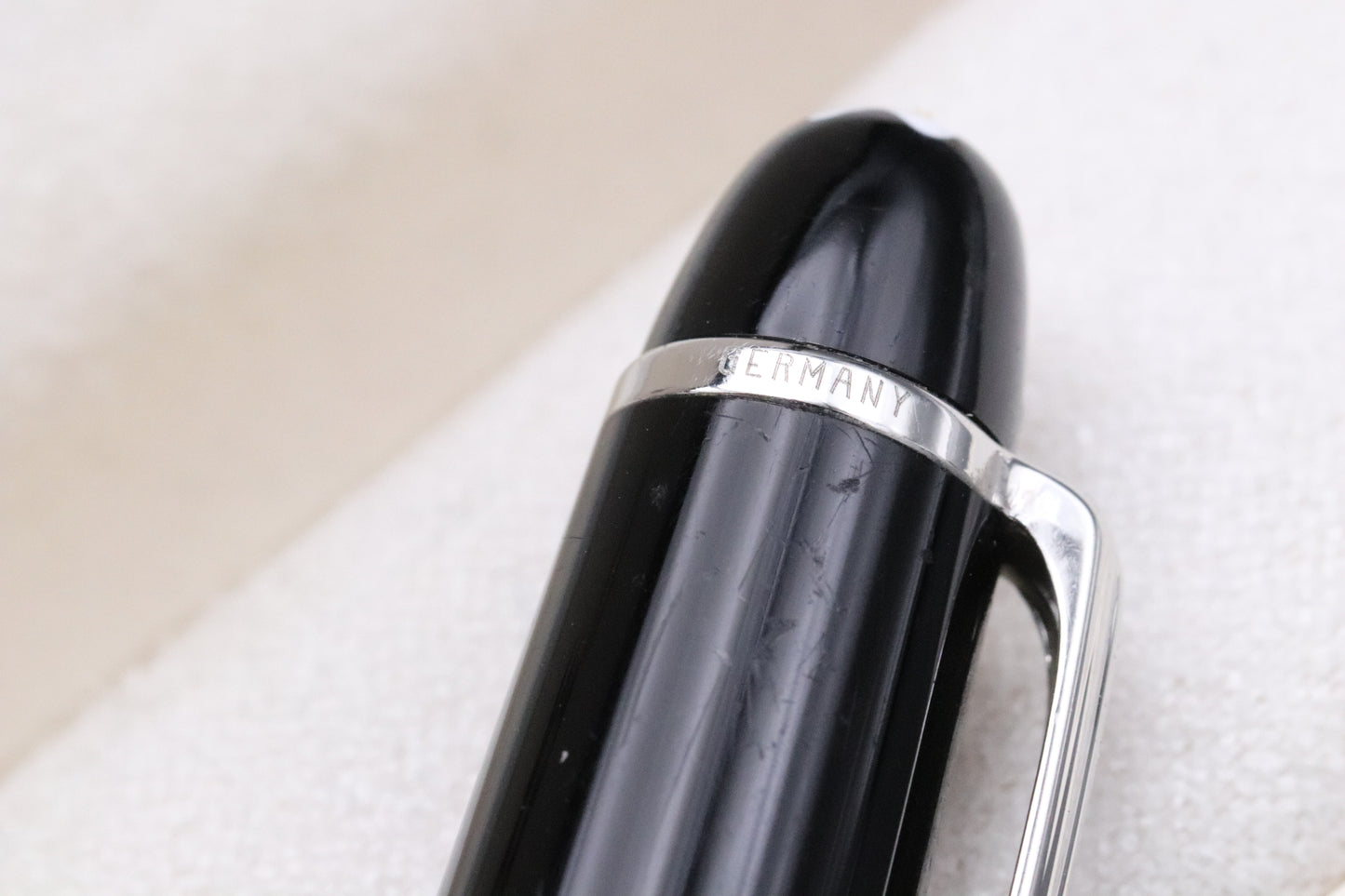 Montblanc Meisterstuck 145 Classique Platinum Coated Fountain Pen - Broad Nib