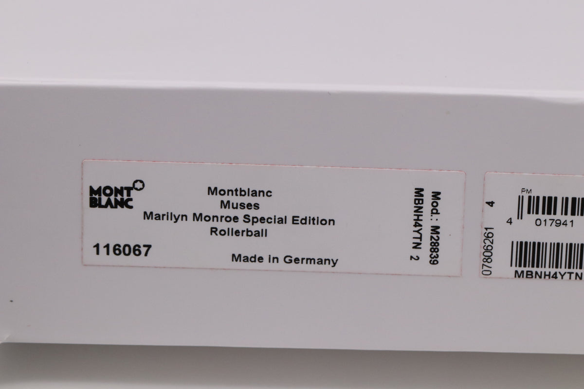Montblanc Muses Marilyn Monroe Red Special Edition Rollerball Pen