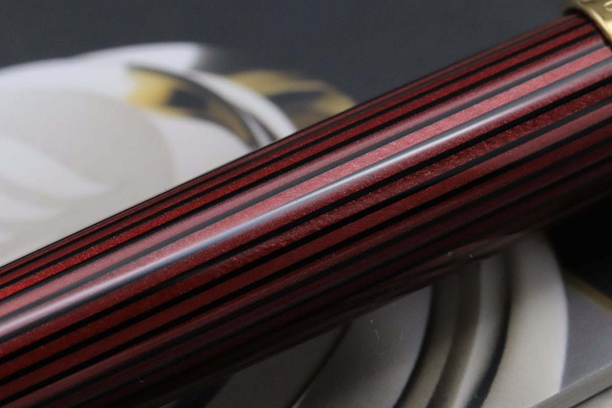 Pelikan Souveran M800 Red Black Fountain Pen - DIPPED