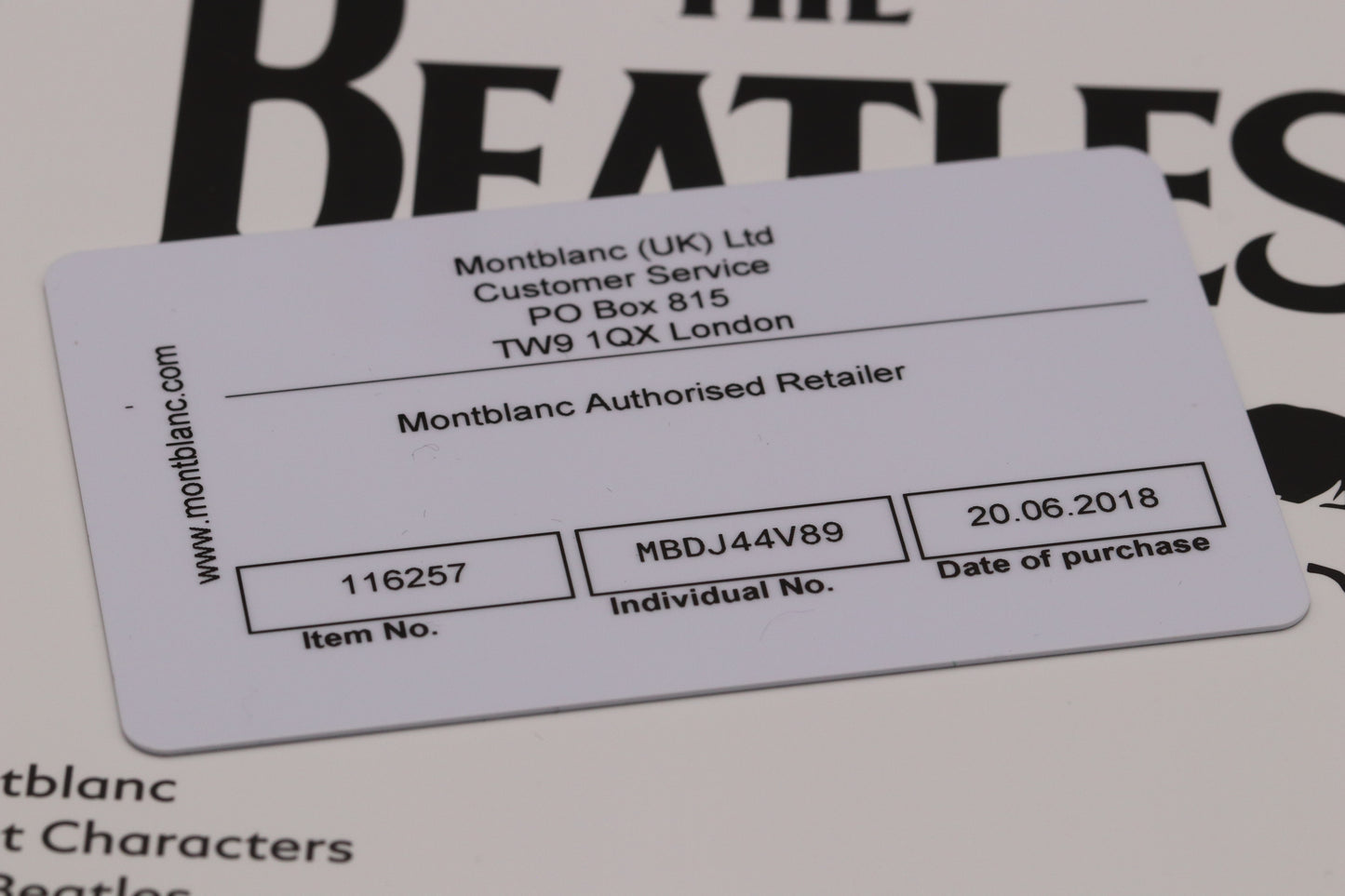 Montblanc Great Characters The Beatles Special Edition Rollerball Pen - UNUSED