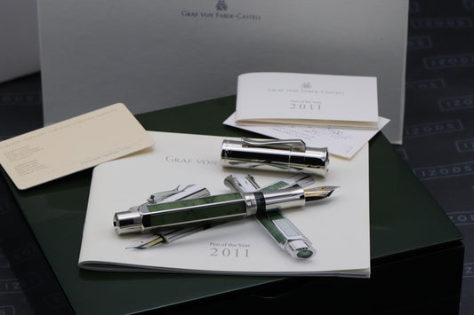 Graf von Faber-Castell Pen of the Year 2011 Jade Fountain Pen - UNUSED
