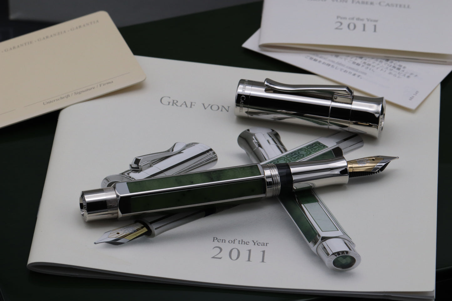 Graf von Faber-Castell Pen of the Year 2011 Jade Fountain Pen - UNUSED
