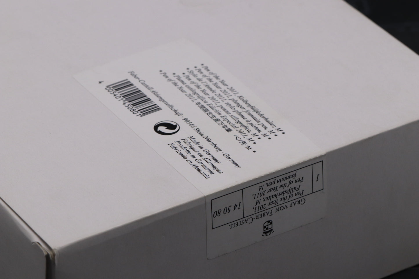 Graf von Faber-Castell Pen of the Year 2011 Jade Fountain Pen - UNUSED