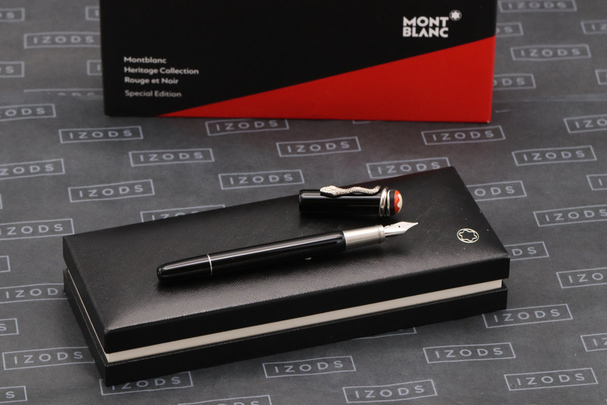 Montblanc Heritage Rouge et Noir Black SE Fountain Pen - UNUSED